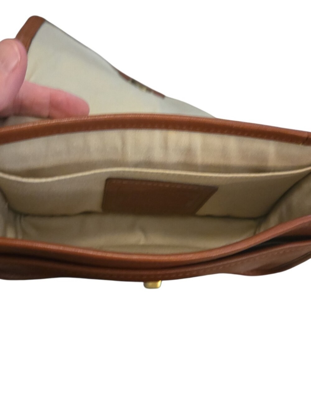 Vintage 2012 Coach Legacy Penny Cognac Crosbody W/ Cross Turnlock (Style) 19914 - Picture 8 of 12